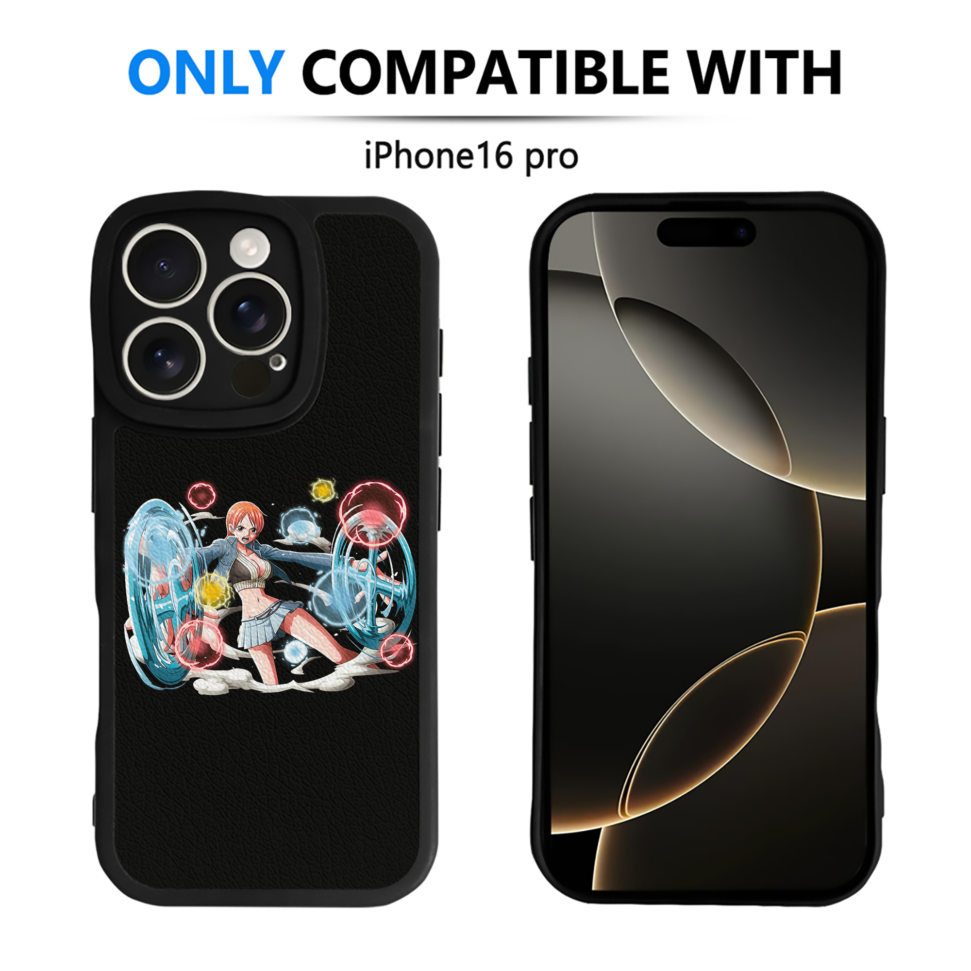 （画像用） ワンピース ナミ ONE PIECE Nami 【iPhone 16シリーズ対応】シリコンスマホケース（レザー調） 材質：シリコン